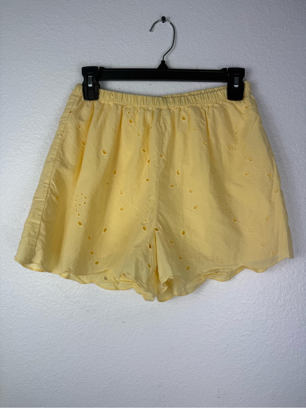 a new day Yellow Eyelet High Waist Shorts and blouse set size S - Picture 11 of 13
